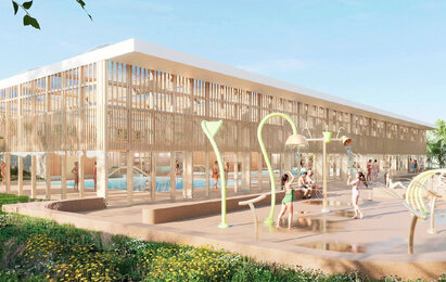 Vues non contractuelles réalisées dans le cadre du concours de maitrise d'oeuvre.